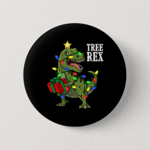 Christmas Dinosaurier Tree Rex Boys Girls Kids Xma Button