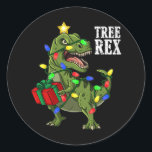 Christmas Dinosaurier Tree Rex Boys Girls Kids Xma Runder Aufkleber<br><div class="desc">Weihnachtsbaum Rex Boys Girls Kinder Weihnachtsgeschenk</div>