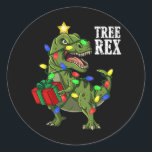Christmas Dinosaurier Tree Rex Boys Girls Kids Xma Runder Aufkleber<br><div class="desc">Weihnachtsbaum Rex Boys Girls Kinder Weihnachtsgeschenk</div>