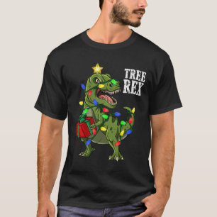 Christmas Dinosaurier Tree Rex Boys Girls Kids Xma T-Shirt
