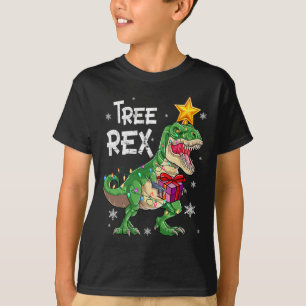 Christmas Dinosaurier Tree Rex Pajamas Men Boys Ki T-Shirt