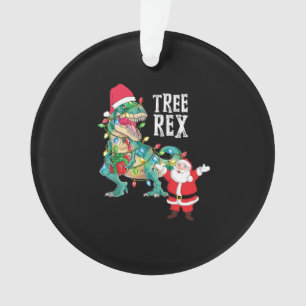 Christmas Dinosaurier Tree Rex Santa Men Boys Xmas Ornament