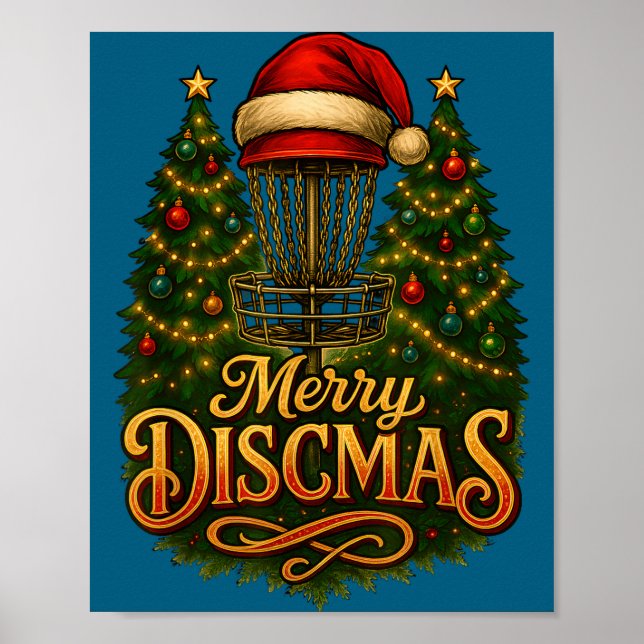 Christmas Disc Golf Merry Discmas  Poster (Vorne)