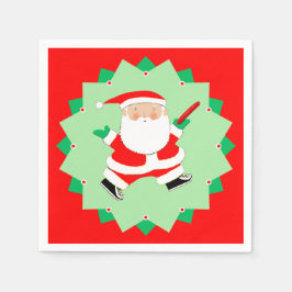 Christmas Disc Golf Party Serviette