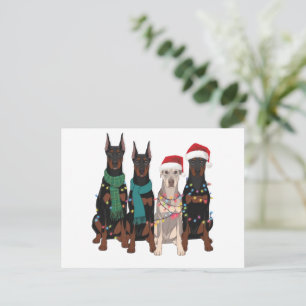 Christmas Doberman Lover Dog Mama Holiday Feiertagspostkarte