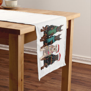 Christmas Doberman Lover Dog Mama Holiday Kurzer Tischläufer