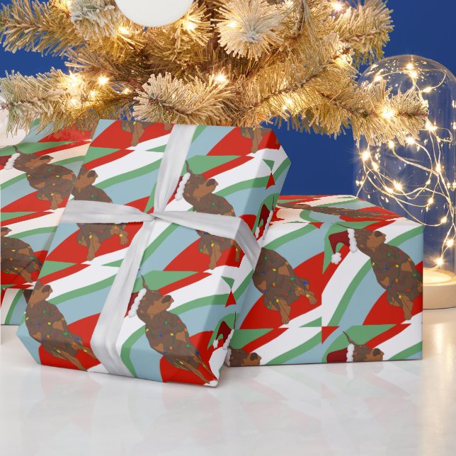 Christmas Doberman Pinscher Geschenkpapier (Feiertage)