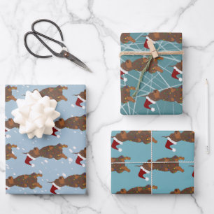 Christmas Doberman Pinscher Geschenkpapier Set