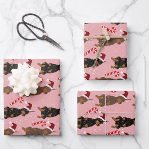 Christmas Doberman Pinscher Geschenkpapier Set