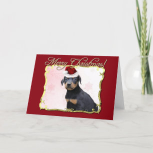 Christmas Doberman Pinscher Hund Feiertagskarte