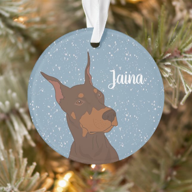 Christmas Doberman Pinscher Ornament (Baum)
