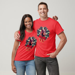 Christmas Doberman Wreath T-Shirt