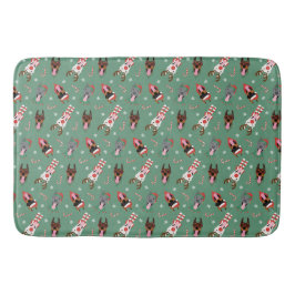Christmas Dobermann Hunde Badematte