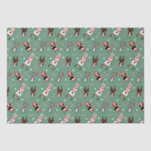 Christmas Dobermann Hunde Seidenpapier