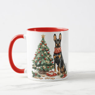 Christmas Dobermann Hunde Tasse