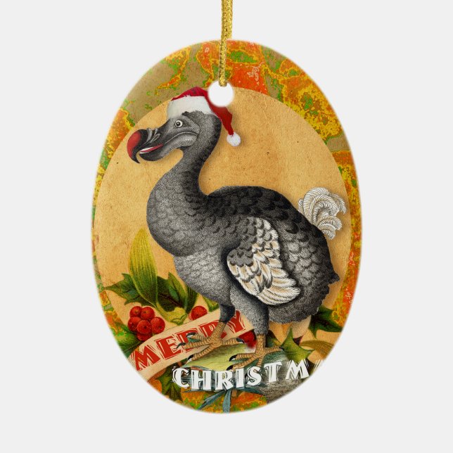 Christmas Dodo Bird Keramik Ornament (Vorne)
