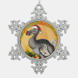 Christmas Dodo Bird Schneeflocken Zinn-Ornament