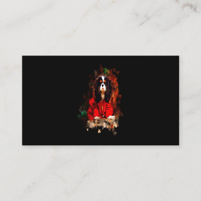 Christmas Dog Cavalier King Charles Spaniel Visitenkarte (Vorderseite)