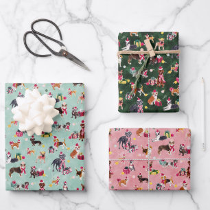 CHRISTMAS DOG CUTENESS GESCHENKPAPIER SET