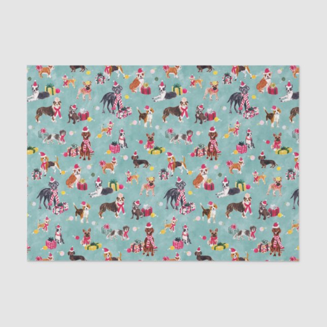 CHRISTMAS DOG CUTENESS SEIDENPAPIER (Vorderseite)