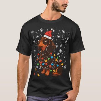 Christmas Dog Dachshund Santa Xmas Wiener T-Shirt