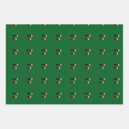 christmas dog geschenkpapier set