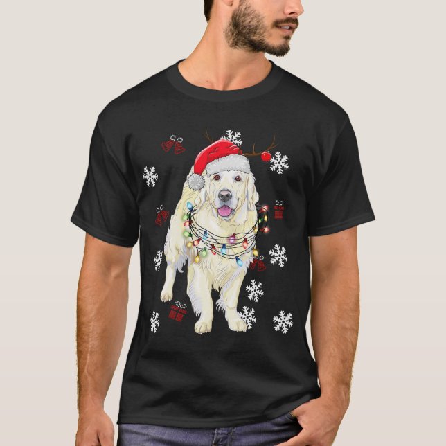 Christmas Dog Golden retriever Pajama T-Shirt (Vorderseite)