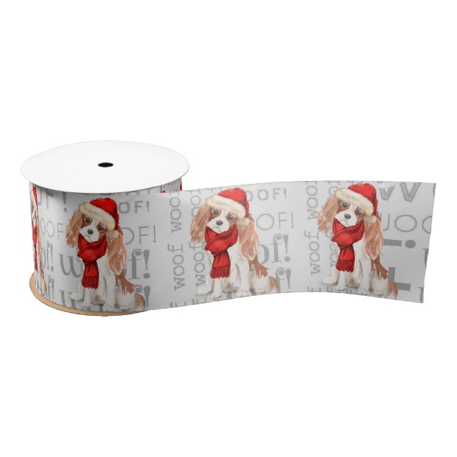 Christmas Dog Lover Cavalier King Charles Spaniel Satinband (Spule)