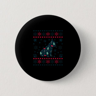 Christmas Dog Pattern Französischer Bulldog Besitz Button
