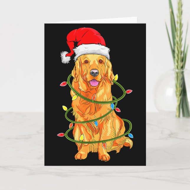 Christmas Dog Shirt, Christmas Golden Retriever Pa Karte (Vorderseite)