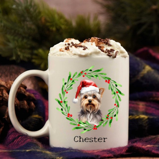 Christmas Dog Yorkie Yorkshire Terrier Holidays Kaffeetasse (Von Creator hochgeladen)