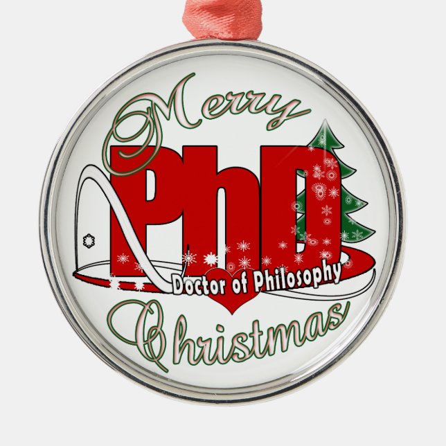 CHRISTMAS Doktor der Philosophie Metal Ornament (Vorne)