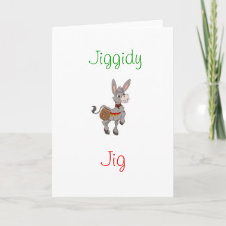 Christmas Dominic the Donkey Greeting Card Feiertagskarte