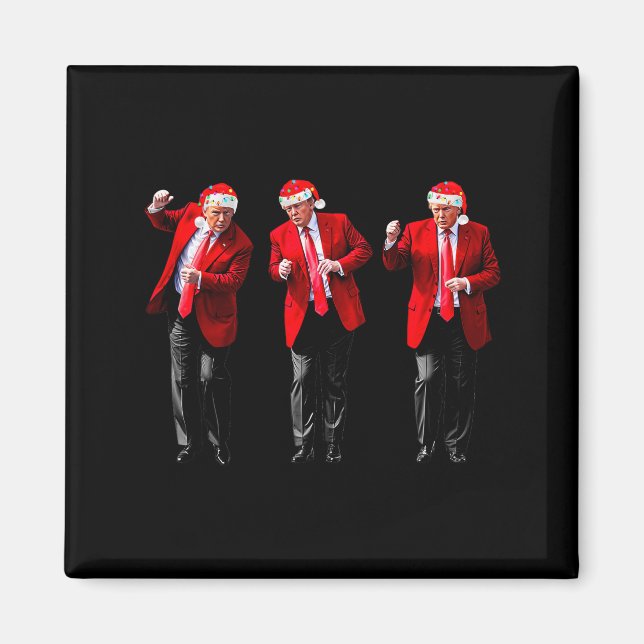 Christmas Donald Trump President 2024 Dancing Funn Magnet (Vorne)