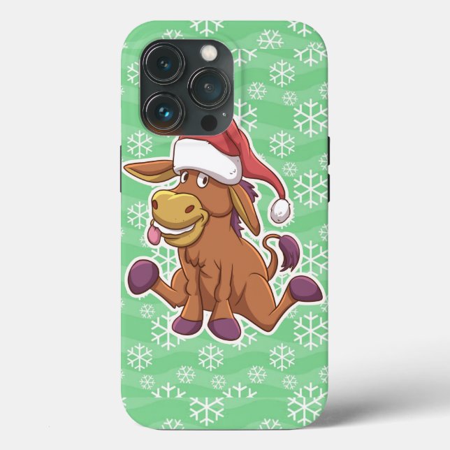 Christmas Donkey Cartoon Case-Mate iPhone Hülle (Rückseite)