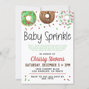 Christmas Donut Baby Sprinkle Dusche Einladung