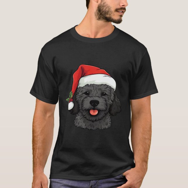 Christmas Doodle Oodle Dog - Black Classic T-Shirt (Vorderseite)