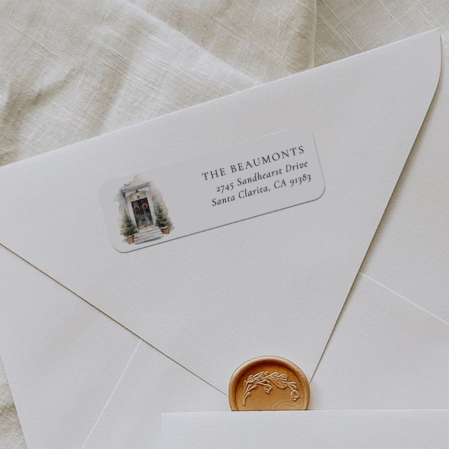 Christmas Door Return Address Label (Von Creator hochgeladen)