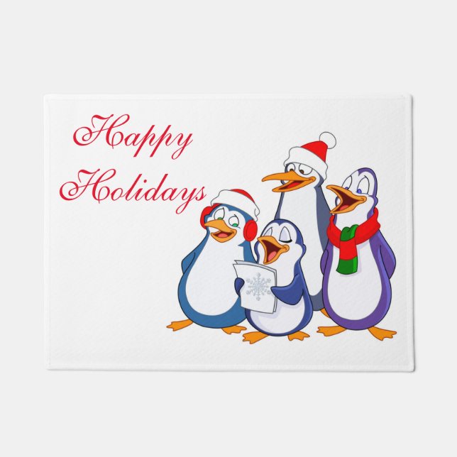 Christmas Doormat-Merry Pinguins Fußmatte (Vorderseite)