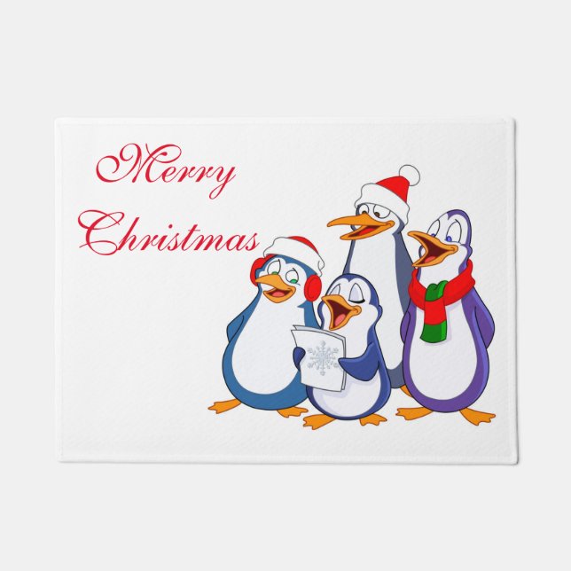 Christmas Doormat-Merry Pinguins Fußmatte (Vorderseite)
