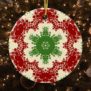 Christmas Dot Mandala Keramik Ornament