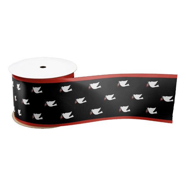 Christmas Dove Ribbon Satinband (Spule)
