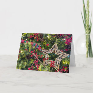 Christmas Driftwood Star auf Tree Feiertagskarte