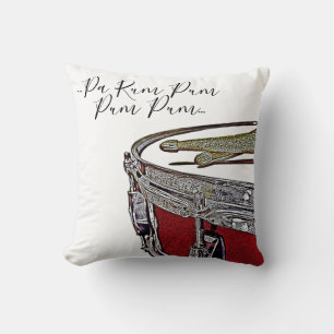 Christmas Drummer Boy Snare Drum Drumsticks Musik Kissen