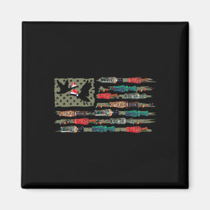 Christmas Duck Call Flag Weihnachten Mallard Duck Magnet