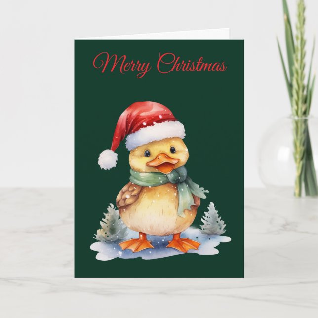 Christmas Duck Feiertagskarte (Vorderseite)