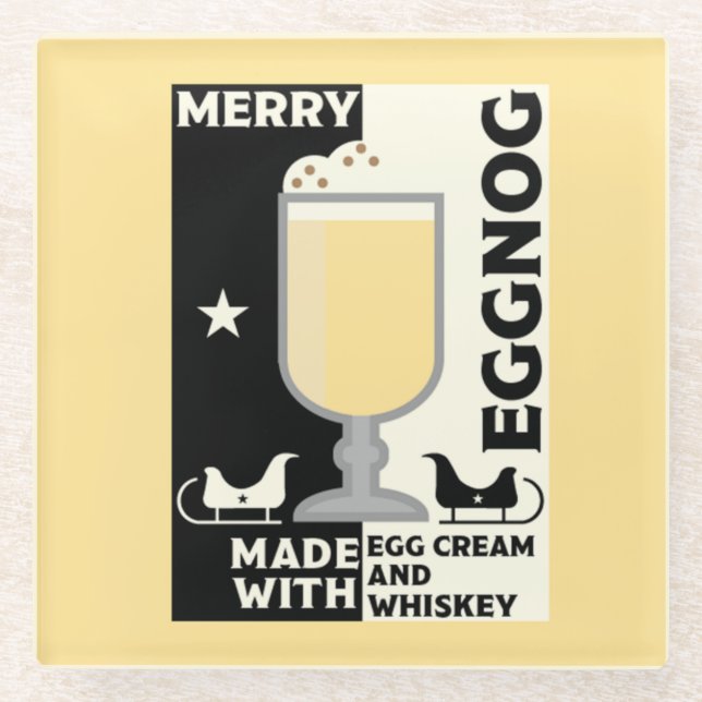 Christmas Eggnog Punch Glasuntersetzer (Vorderseite)