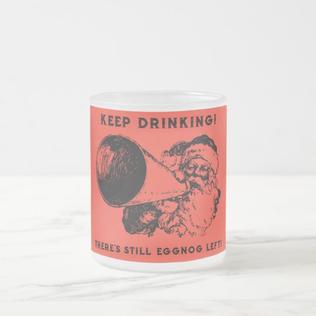 Christmas Eggnog Santa Mattglastasse (Mittel)