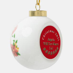 CHRISTMAS-EHRENVORSCHLAG FÜR KERAMIK-BALLKERAMI KERAMIK Kugel-Ornament