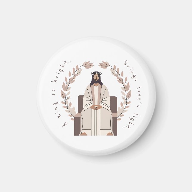 Christmas | Ein König, so hell | Jesus | Neutrale Magnet (Vorne)